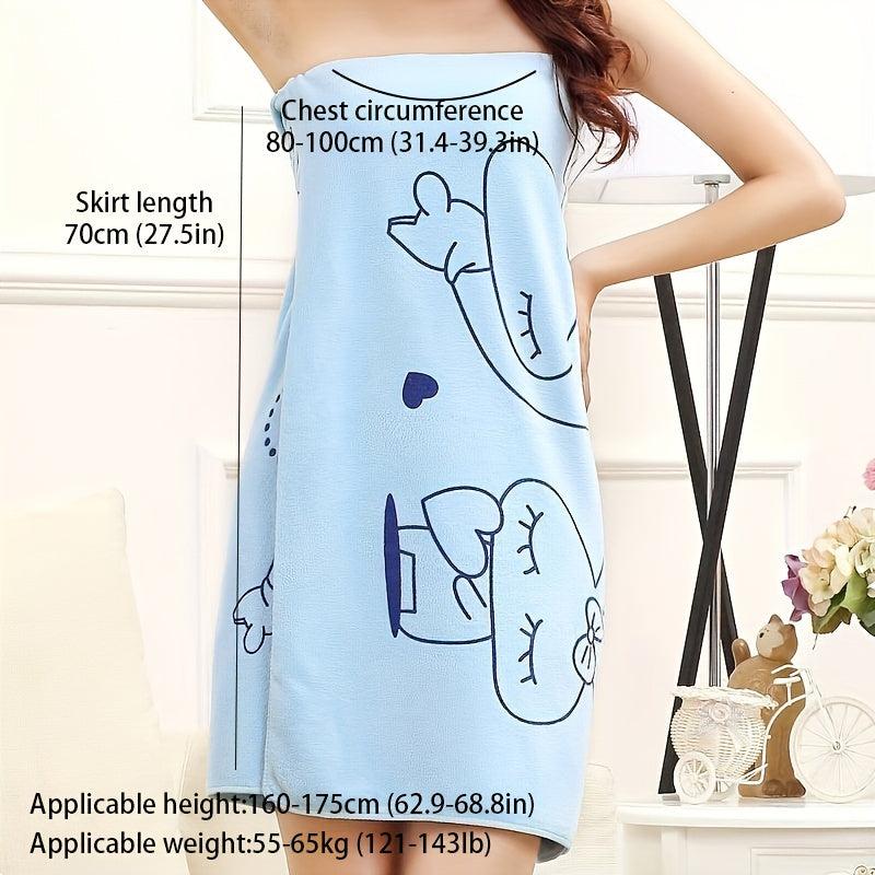 Microfiber Bath Towel Absorbent 27x55 Cartoon Pattern Adult Men Wom
