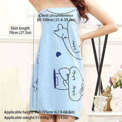 Microfiber Bath Towel Absorbent 27x55 Cartoon Pattern Adult Men Wom