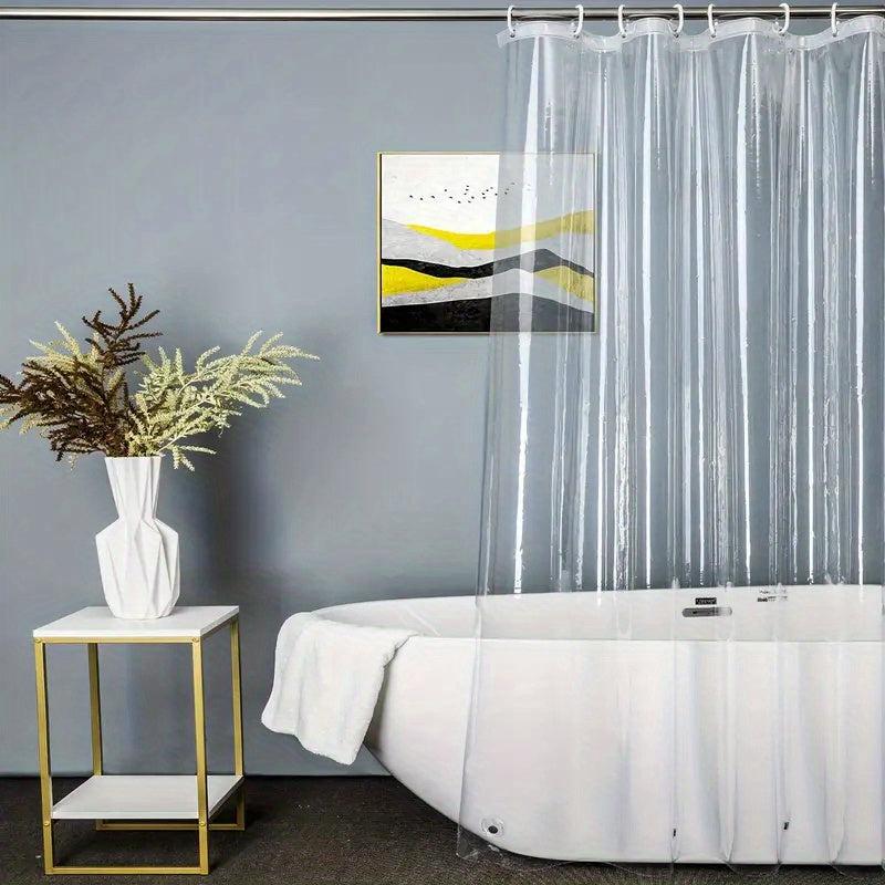 Clear Shower Curtain Waterproof Bathroom Dry And Wet Separation 70 86in