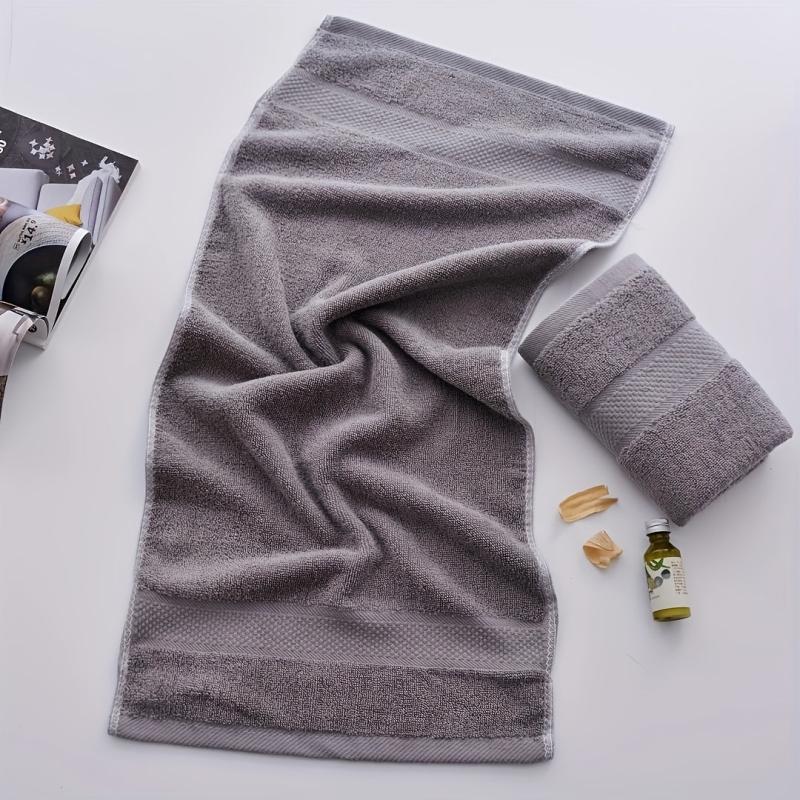 2pcs Solid Hand Towel Soft Skin-friendly Absorbent Towel For Bathroom Gym