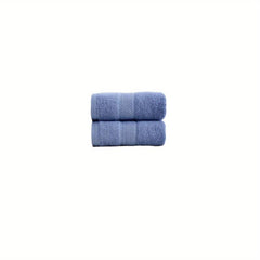 2pcs Solid Hand Towel Soft Skin-friendly Absorbent Towel For Bathroom Gym