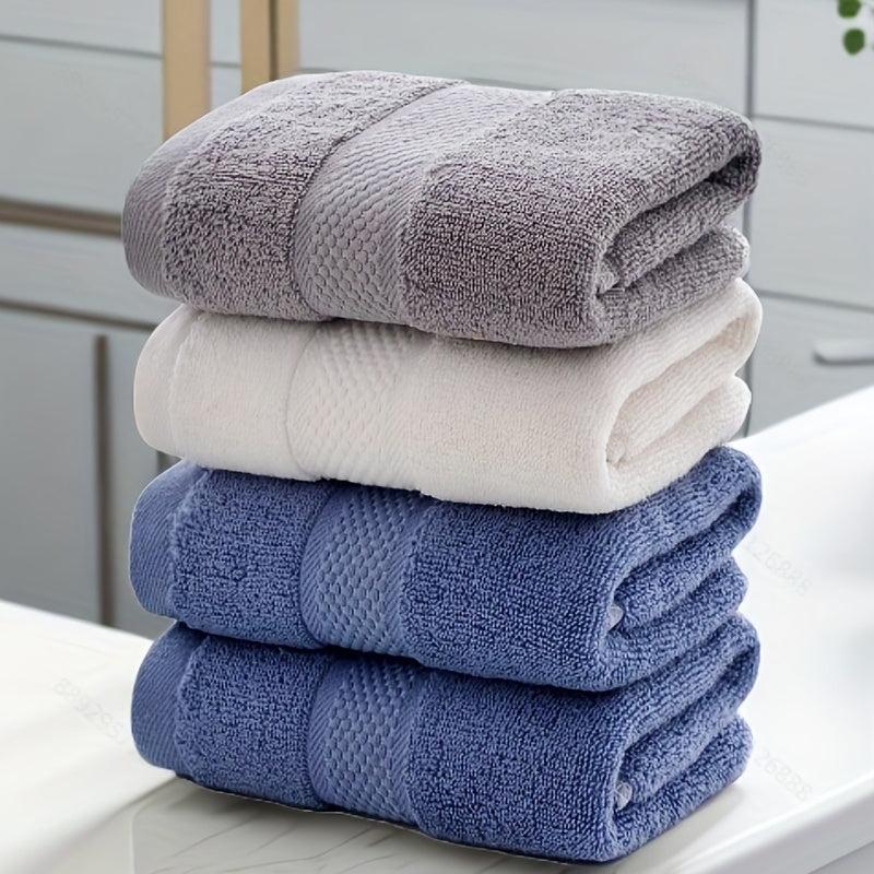 2pcs Solid Hand Towel Soft Skin-friendly Absorbent Towel For Bathroom Gym