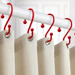 12pcs Shower Curtain Hook Rings Waterproof Metal Material Bathroom Accessories