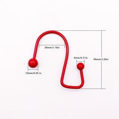 12pcs Shower Curtain Hook Rings Waterproof Metal Material Bathroom Accessories