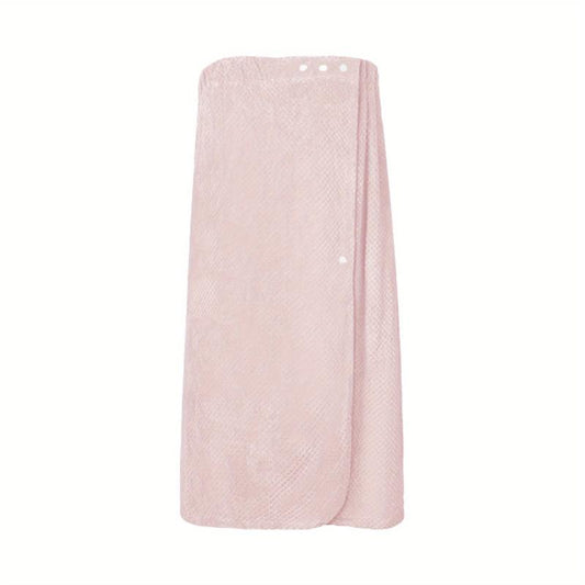 Wearable Bath Towel Bath Skirt with Elastic Band Absorbent Bathrobe