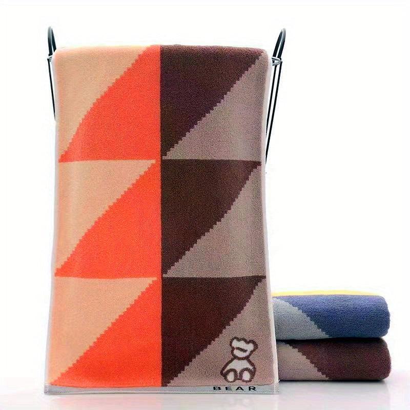 1pc Bear Hand Towel Cotton Woven Jacquard Face Towel