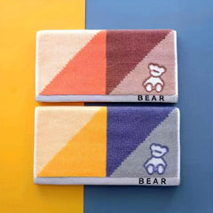 1pc Bear Hand Towel Cotton Woven Jacquard Face Towel