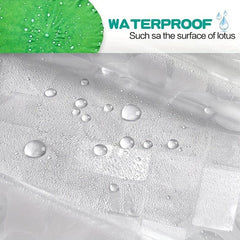 3D Waterproof Shower Curtain Square & Circular Patterns + 12 Plastic Hooks