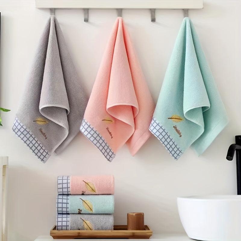 Leaf Pattern Hand Towel Strong Water Absorption