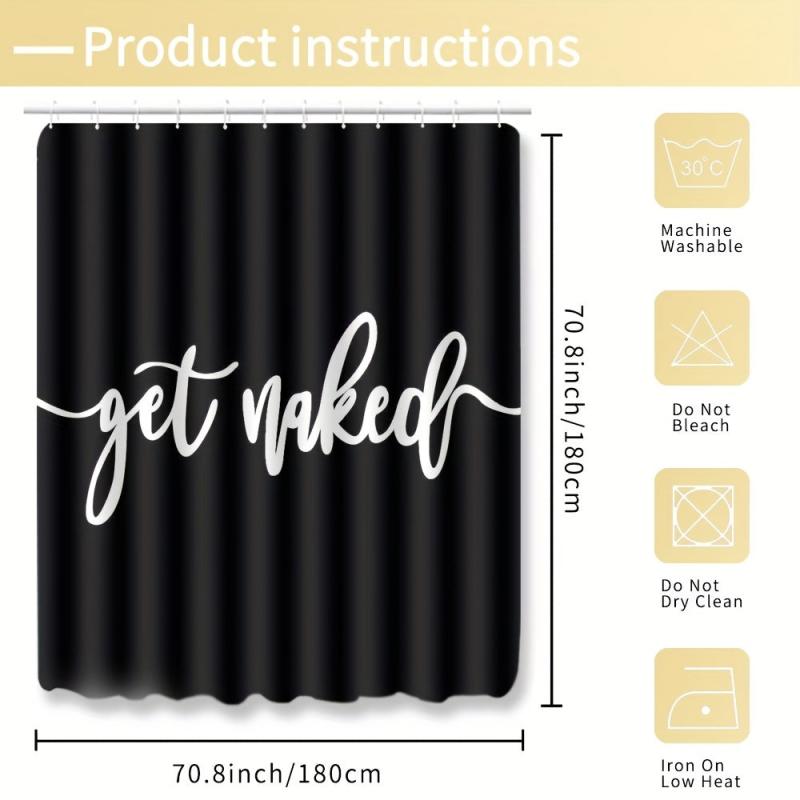 Water Resistant Shower Curtain Set