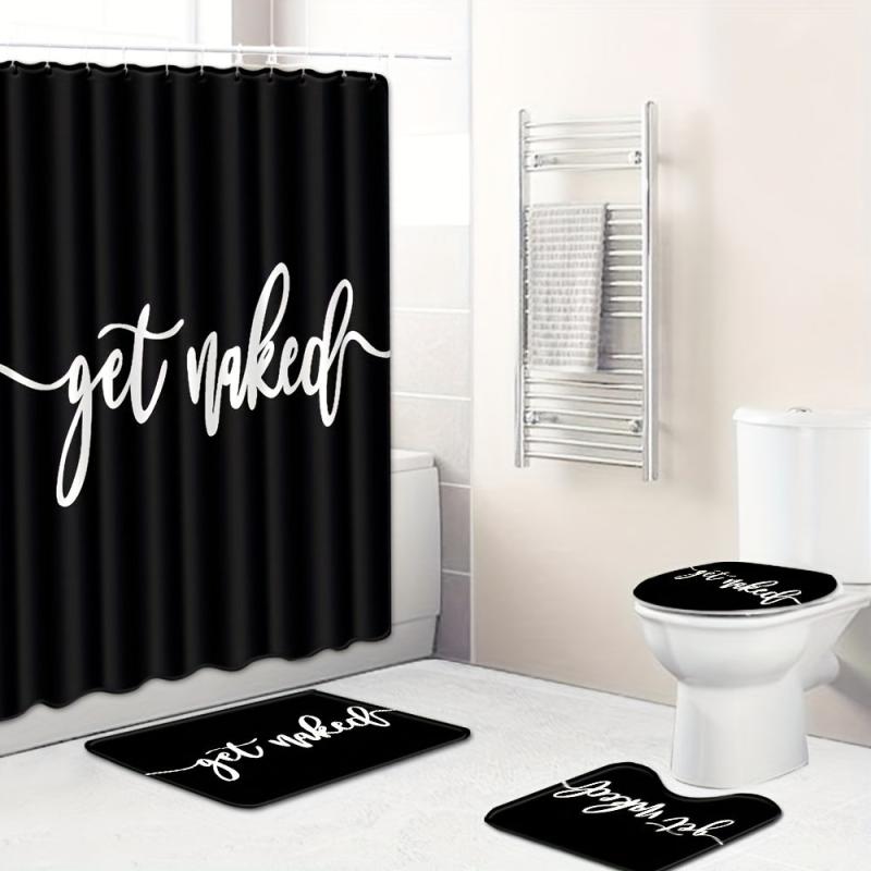 Water Resistant Shower Curtain Set