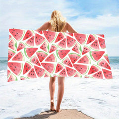 Printed Beach Towel Quick Drying Absorbent Lightweight Towel
