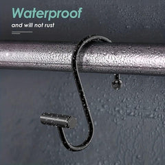 6pcs Metal Shower Curtain Ring Rust-proof Hook Bathroom Accessories
