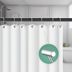 6pcs Metal Shower Curtain Ring Rust-proof Hook Bathroom Accessories