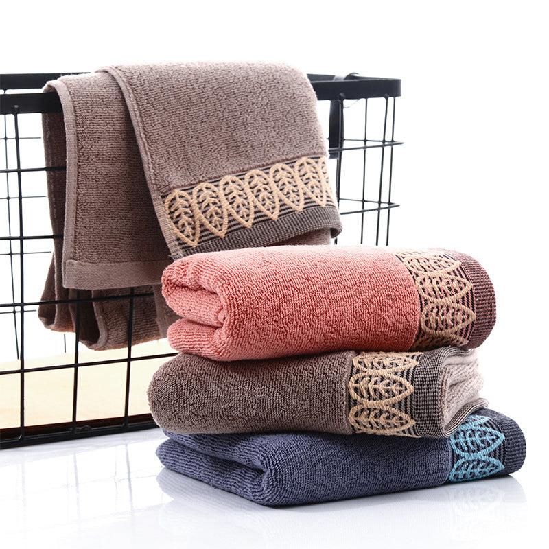 Leaf Embroidery Hand Towel Soft Skin-friendly Face Towel