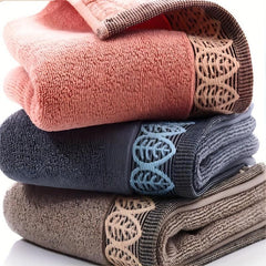 Leaf Embroidery Hand Towel Soft Skin-friendly Face Towel