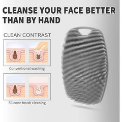 Soft Silicone Body Scrubber For Men - Portable Bath Brush with Non-Slip Handle