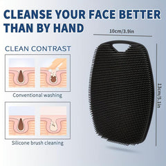 Soft Silicone Body Scrubber For Men - Portable Bath Brush with Non-Slip Handle