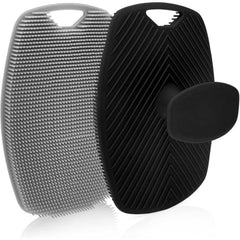 Soft Silicone Body Scrubber For Men - Portable Bath Brush with Non-Slip Handle