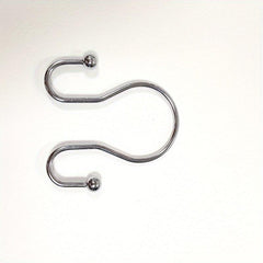 12pcs Double Sided Shower Curtain Hooks Rust Proof Durable Bathroom Hangers Ring