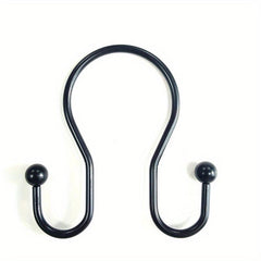 12pcs Double Sided Shower Curtain Hooks Rust Proof Durable Bathroom Hangers Ring