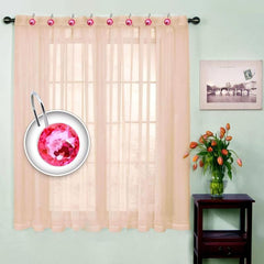 12pcs Iron & Crystal Shower Curtain Hooks Bathroom Decoration