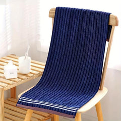 Cotton Striped Hand Towel Soft Absorbent Bathing Wipe Quick Drying Towel