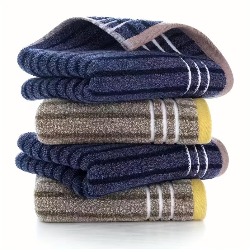 Cotton Striped Hand Towel Soft Absorbent Bathing Wipe Quick Drying Towel