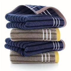 Cotton Striped Hand Towel Soft Absorbent Bathing Wipe Quick Drying Towel