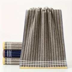 Cotton Striped Hand Towel Soft Absorbent Bathing Wipe Quick Drying Towel
