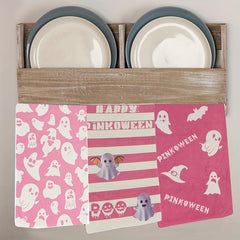 Pink Ghost Pattern Hand Towel Microfiber Soft Skin-friendly Face Towel