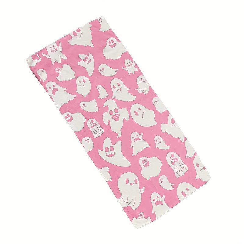 Pink Ghost Pattern Hand Towel Microfiber Soft Skin-friendly Face Towel