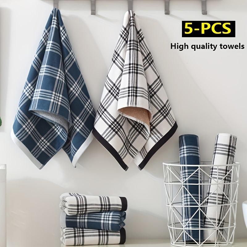 5pcs Japanese Face Towel Thickened Household Handkerchiefs