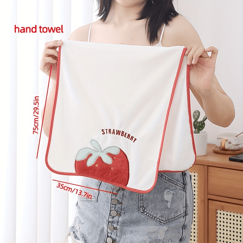 2pcs Women's Bath Towel Set with Bathrobe, Hand Towel, Big Bath Towel