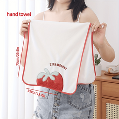 2pcs Women's Bath Towel Set with Bathrobe, Hand Towel, Big Bath Towel