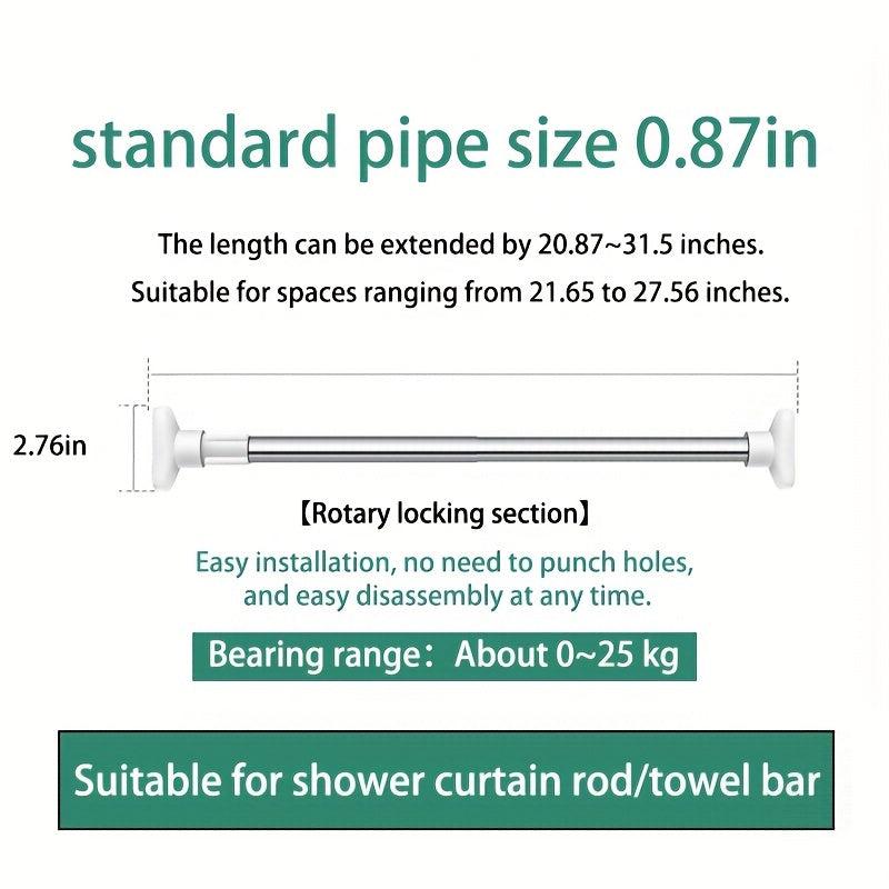 Telescopic Shower Curtain Rod Stainless Steel Rust Proof