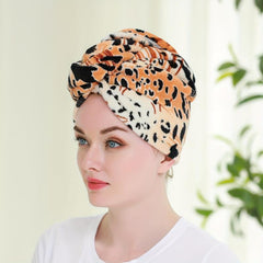 Leopard Printed Hair Drying Cap Coral Fleece Hair Towel