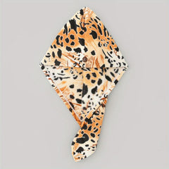 Leopard Printed Hair Drying Cap Coral Fleece Hair Towel