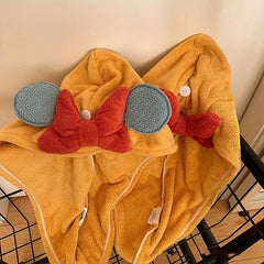 Soft Hair Drying Cap with Bowknot Decoration, Absorbent Quick Drying Hair Towel