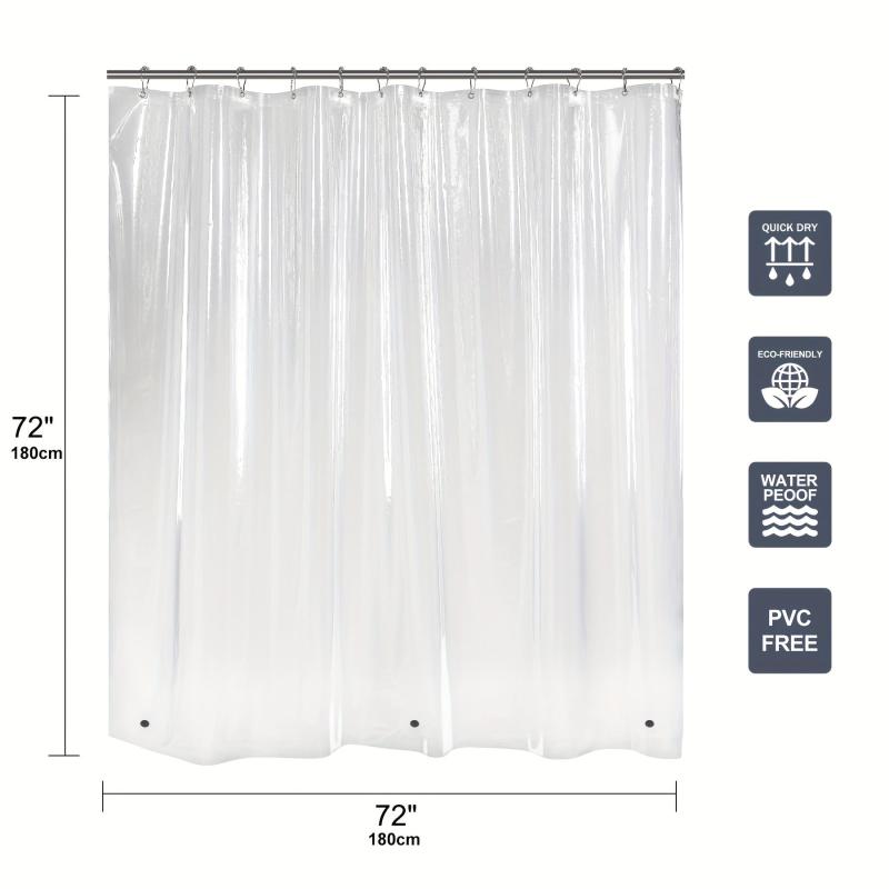 Heavy Duty Peva Shower Curtain - Dry/Wet Separation - Bathroom S