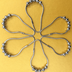 10PCS Bathroom Accessories Hook Gourd Shaped Metal Buckle Shower Curtain Hook