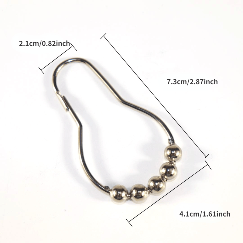 10PCS Bathroom Accessories Hook Gourd Shaped Metal Buckle Shower Curtain Hook