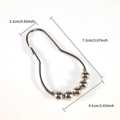 10PCS Bathroom Accessories Hook Gourd Shaped Metal Buckle Shower Curtain Hook