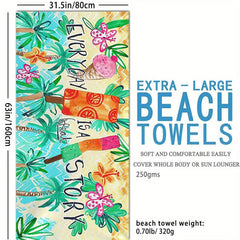 Summer Beach Towel, Absorbent Pool Towel for Women, Large Beach Blanket