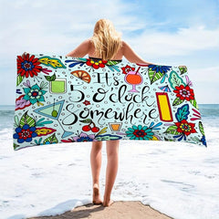 Summer Beach Towel, Absorbent Pool Towel for Women, Large Beach Blanket