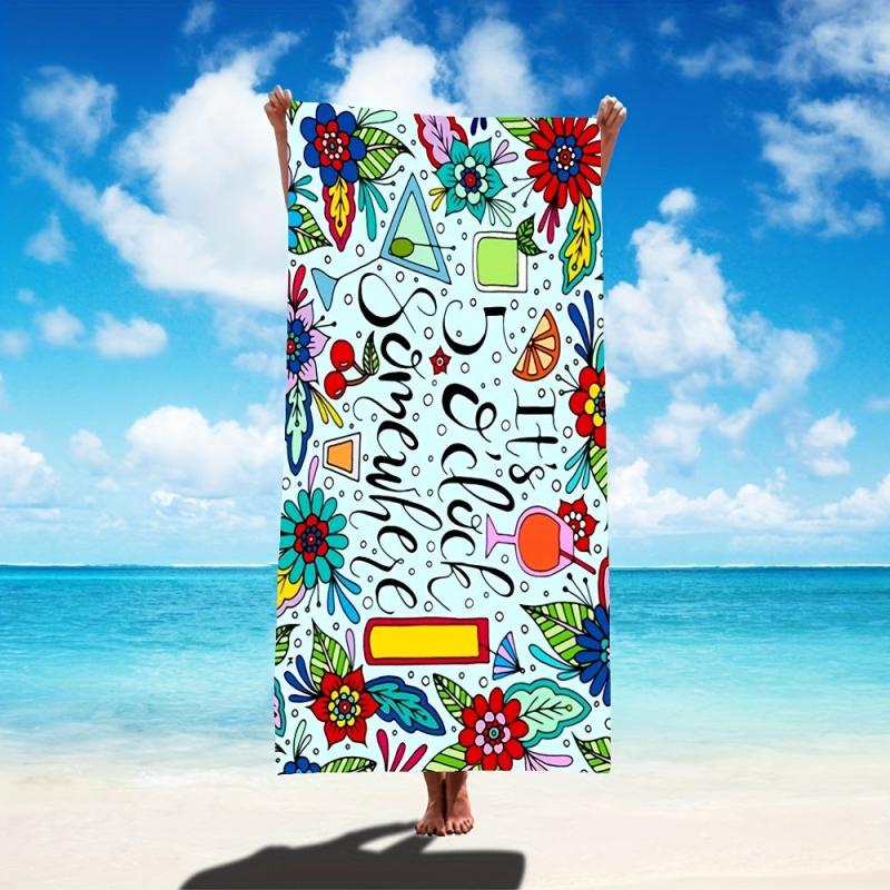 Summer Beach Towel, Absorbent Pool Towel for Women, Large Beach Blanket