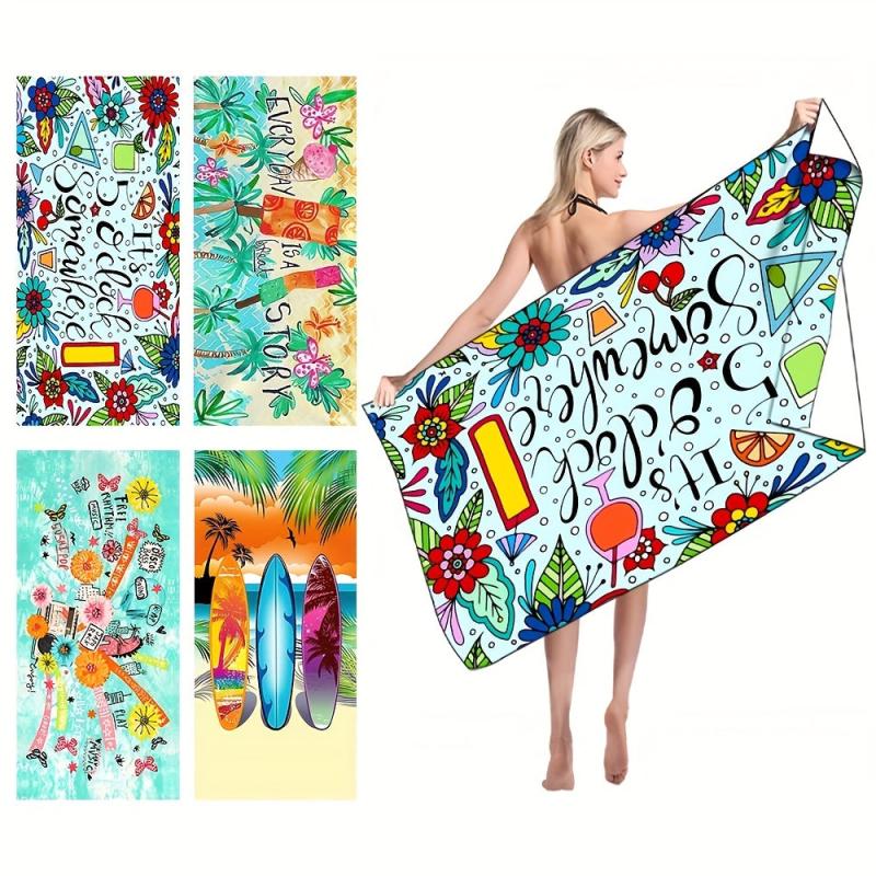 Summer Beach Towel, Absorbent Pool Towel for Women, Large Beach Blanket