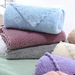 4pcs Coral Fleece Washcloth Soft Absorbent Handkerchiefs