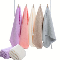 4pcs Coral Fleece Washcloth Soft Absorbent Handkerchiefs