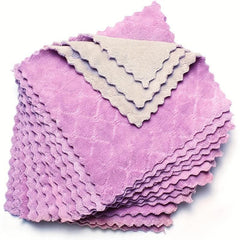 12pcs Dish Towels & Cloths Absorbent Scouring Pads Coral Velvet